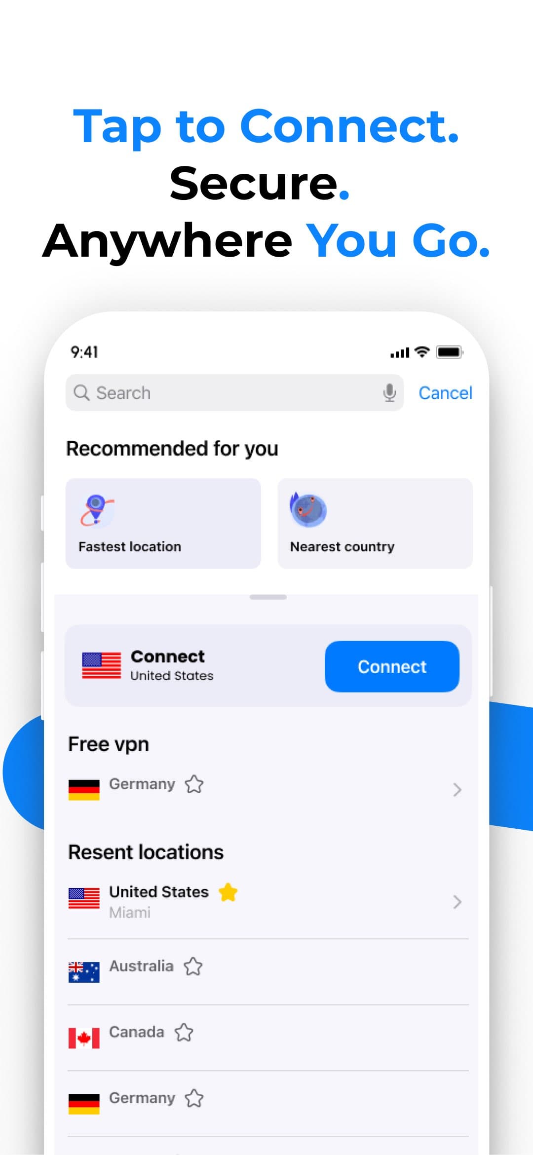 Horizon VPN app connection screen